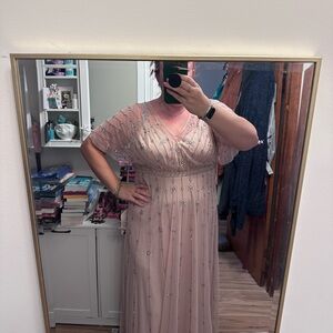 Mac Duggal Pink Embellished Dress